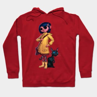 Coraline with Button eyes Hoodie